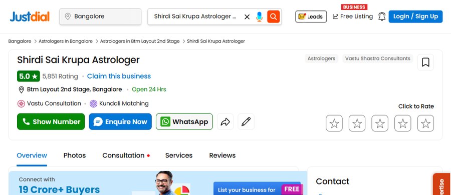 Shirdi Sai Krupa Astrology on Justdial